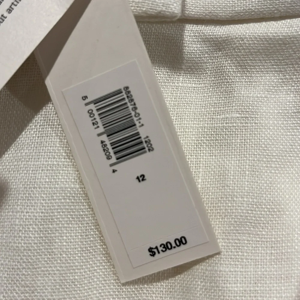 NWT Banana Republic Lina Straight Linen Pant Size 12.